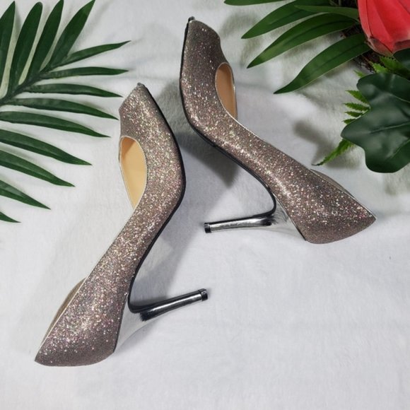 $10 SHOE SALE! Closet Closing!Marc Fisher peeptoe sparkle heels size 10 - Picture 6 of 7